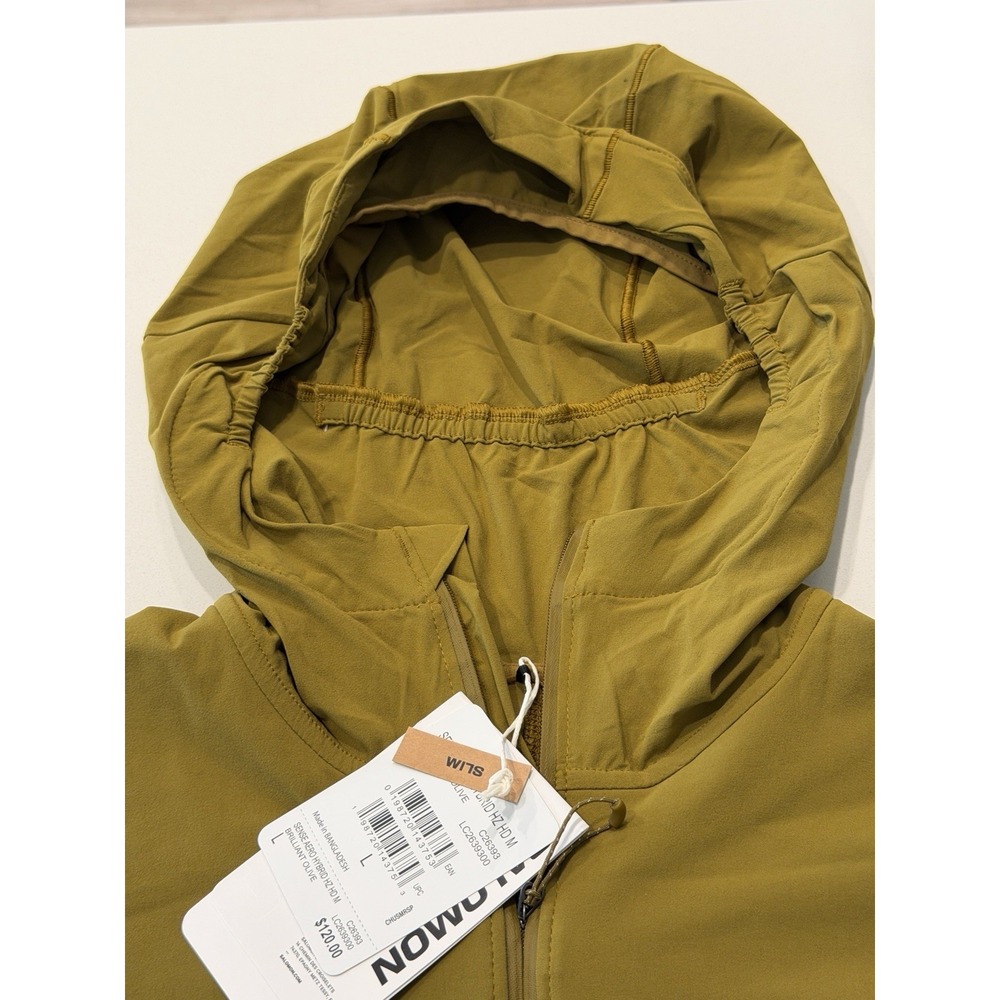 Salomon Sense Aero Hybrid HZ Hoodie Brilliant Olive LC2639300 Mens Large NWT - Picture 13 of 14